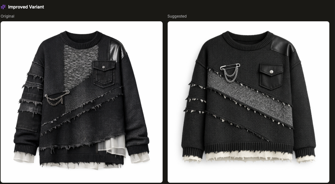 White Noise: Step 5: Commercial Analysis — The designs were sense checked against production 
